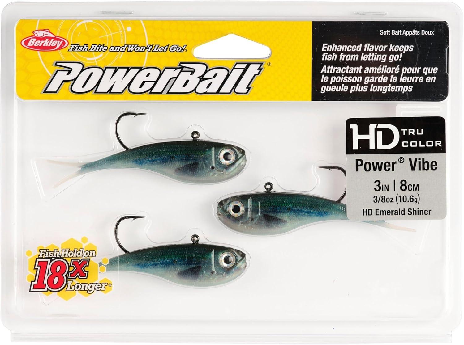 imageBerkley PowerBait Power Vibe Fishing Soft BaitHD Emerald Shiner