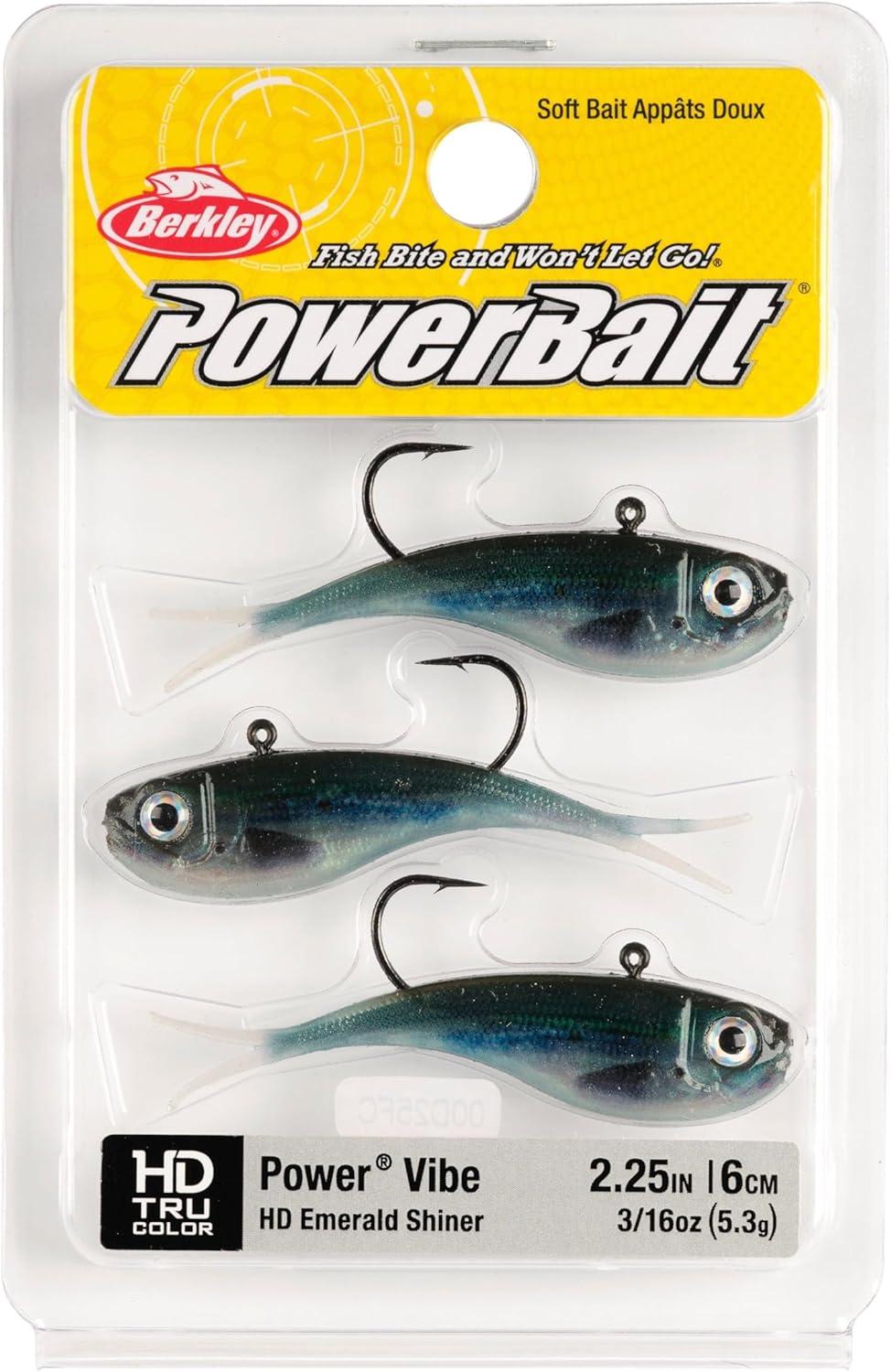 imageBerkley PowerBait Power Vibe Fishing Soft BaitHD Emerald Shiner