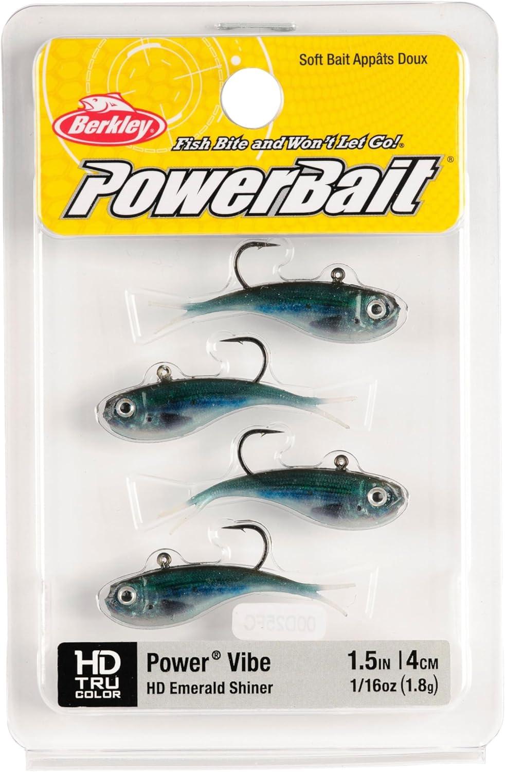 imageBerkley PowerBait Power Vibe Fishing Soft BaitHD Emerald Shiner