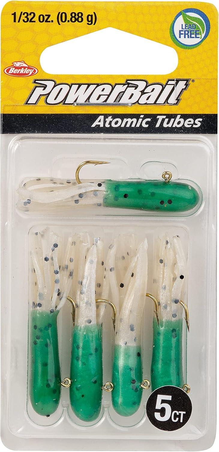 imageBerkley PowerBait PreRigged Atomic Tubes Fishing Soft BaitGlow