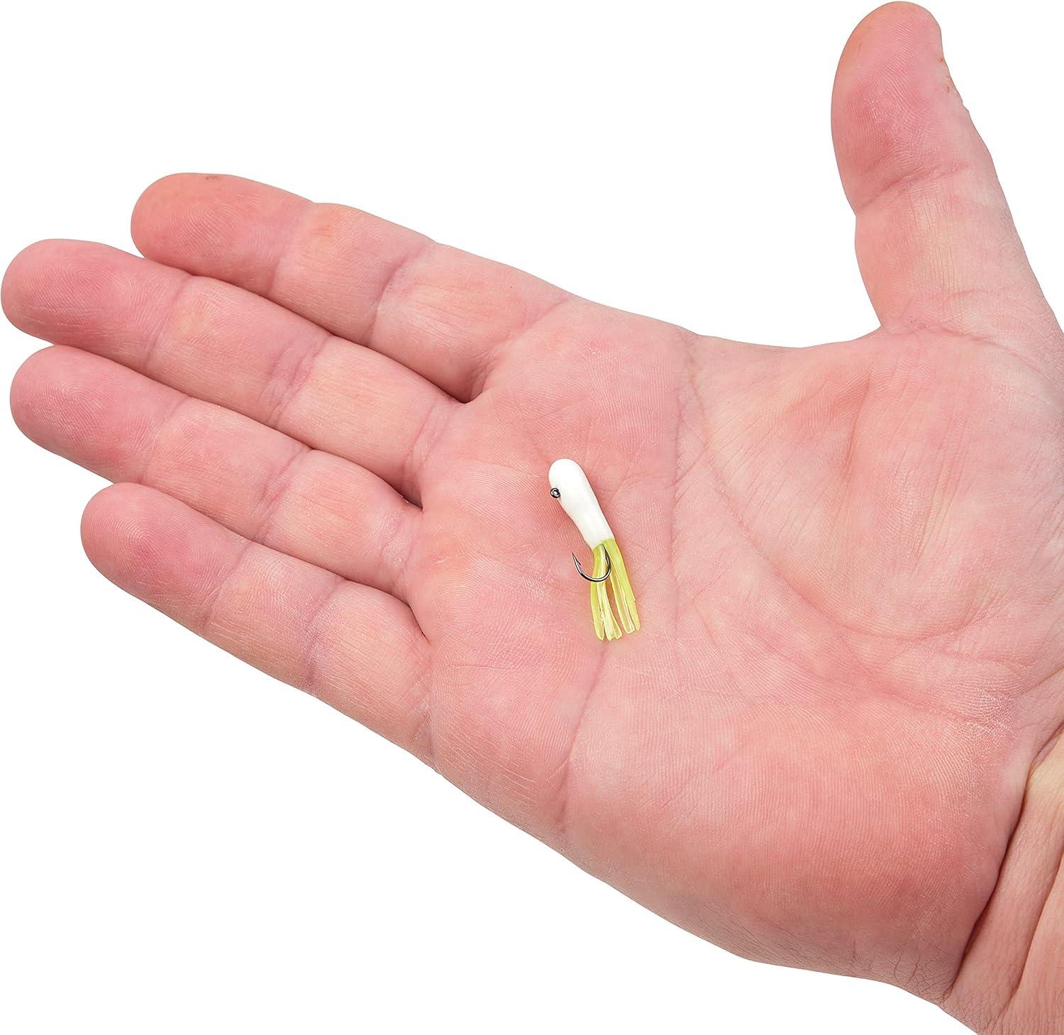 imageBerkley PowerBait PreRigged Atomic Tubes Fishing Soft BaitWhite Chartreuse