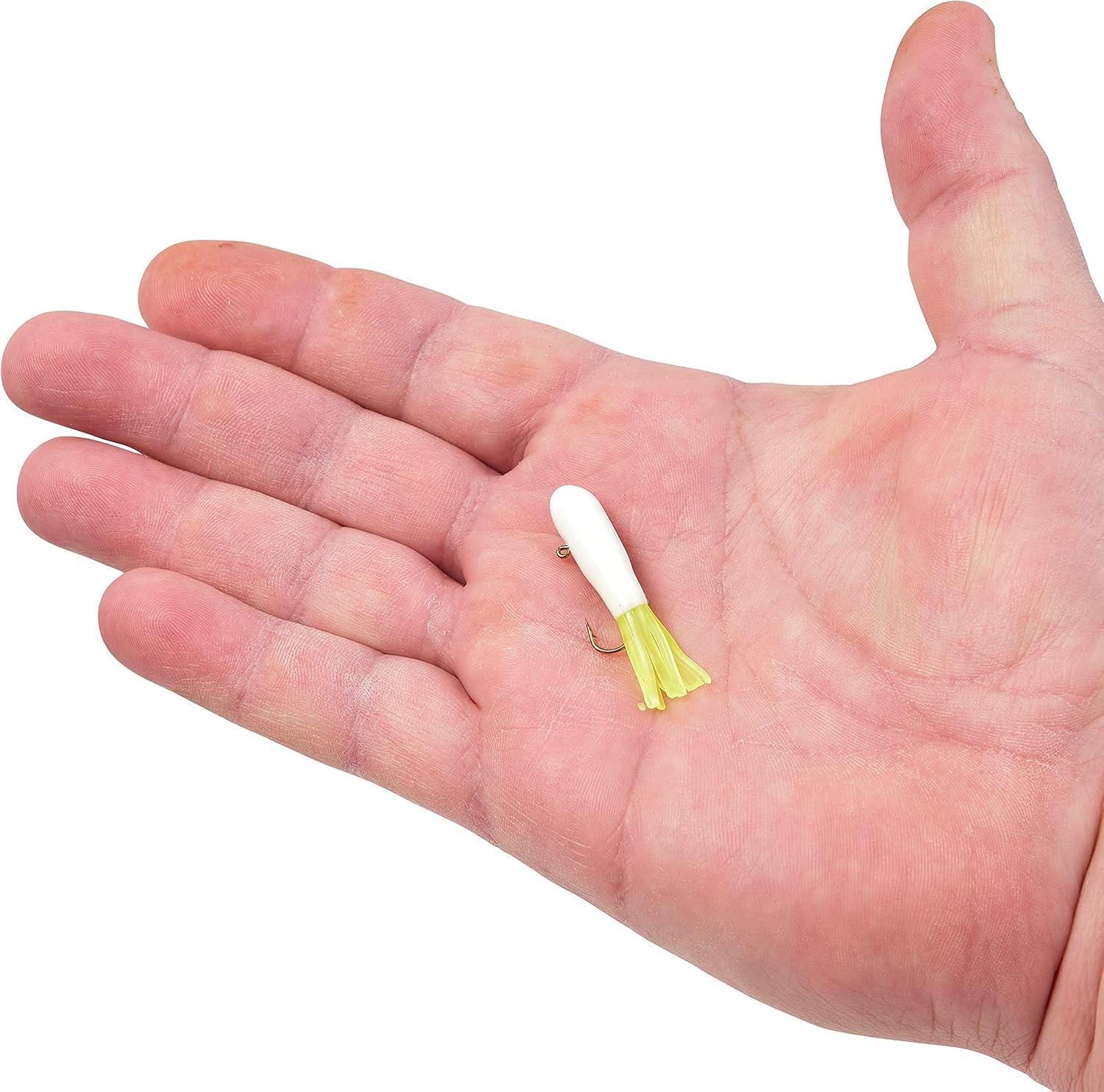 imageBerkley PowerBait PreRigged Atomic Tubes Fishing Soft BaitWhite Chartreuse