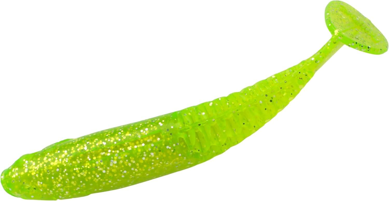 imageBerkley PowerBait Saltwater Paddlin PowerStinger Fishing Soft BaitChartreuse Silver Flash