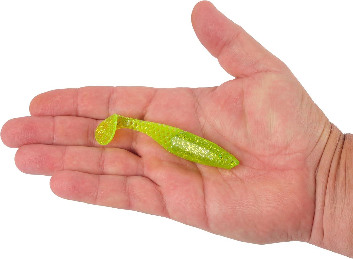 imageBerkley PowerBait Saltwater Paddlin PowerStinger Fishing Soft BaitChartreuse Silver Flash