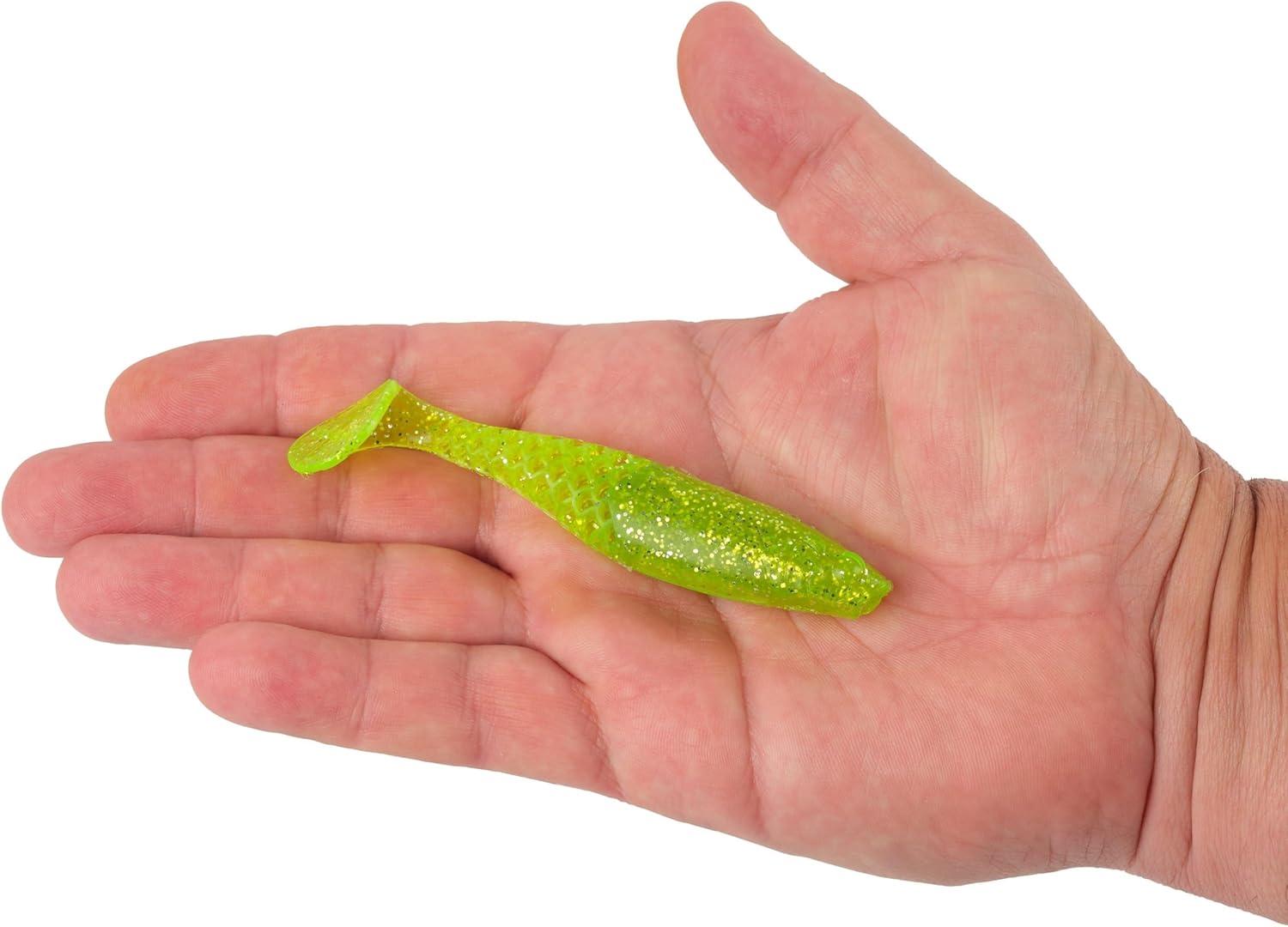 imageBerkley PowerBait Saltwater Paddlin PowerStinger Fishing Soft BaitChartreuse Silver Flash