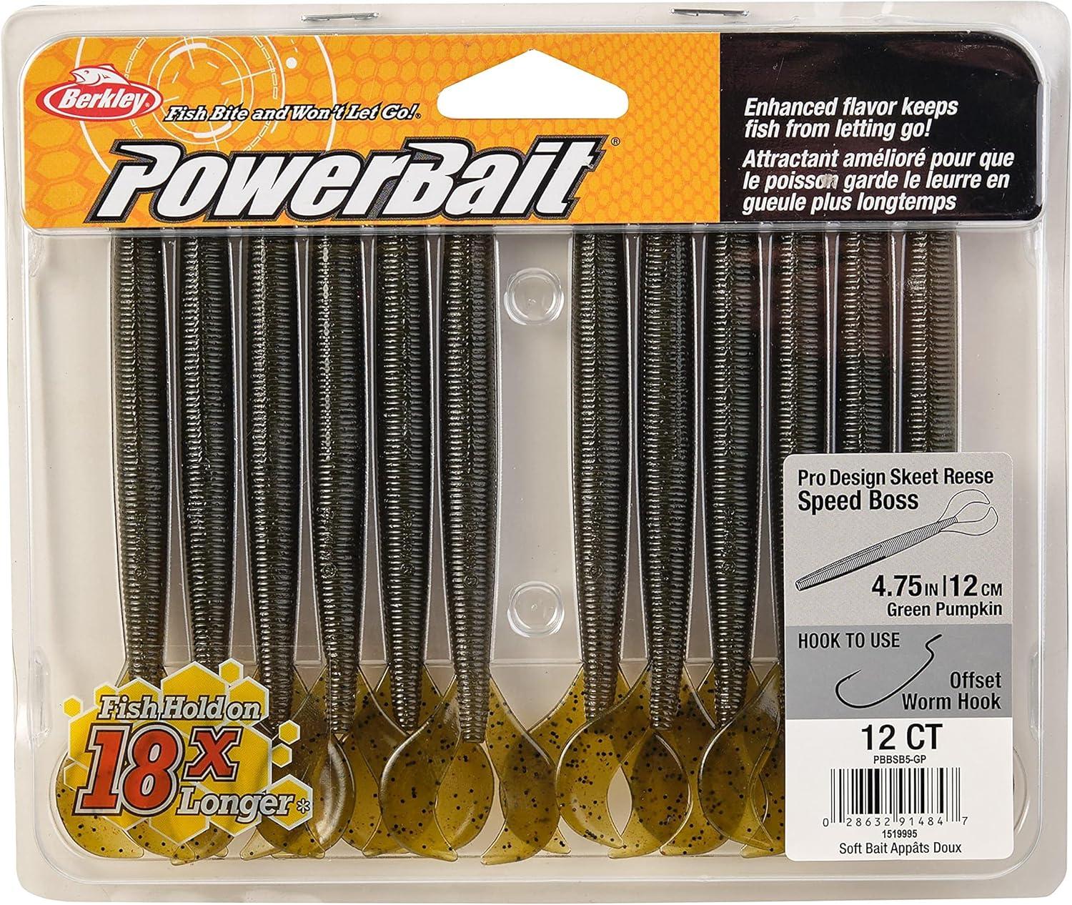 imageBerkley PowerBait Speed Boss Fishing Soft BaitBlack Blue Fleck