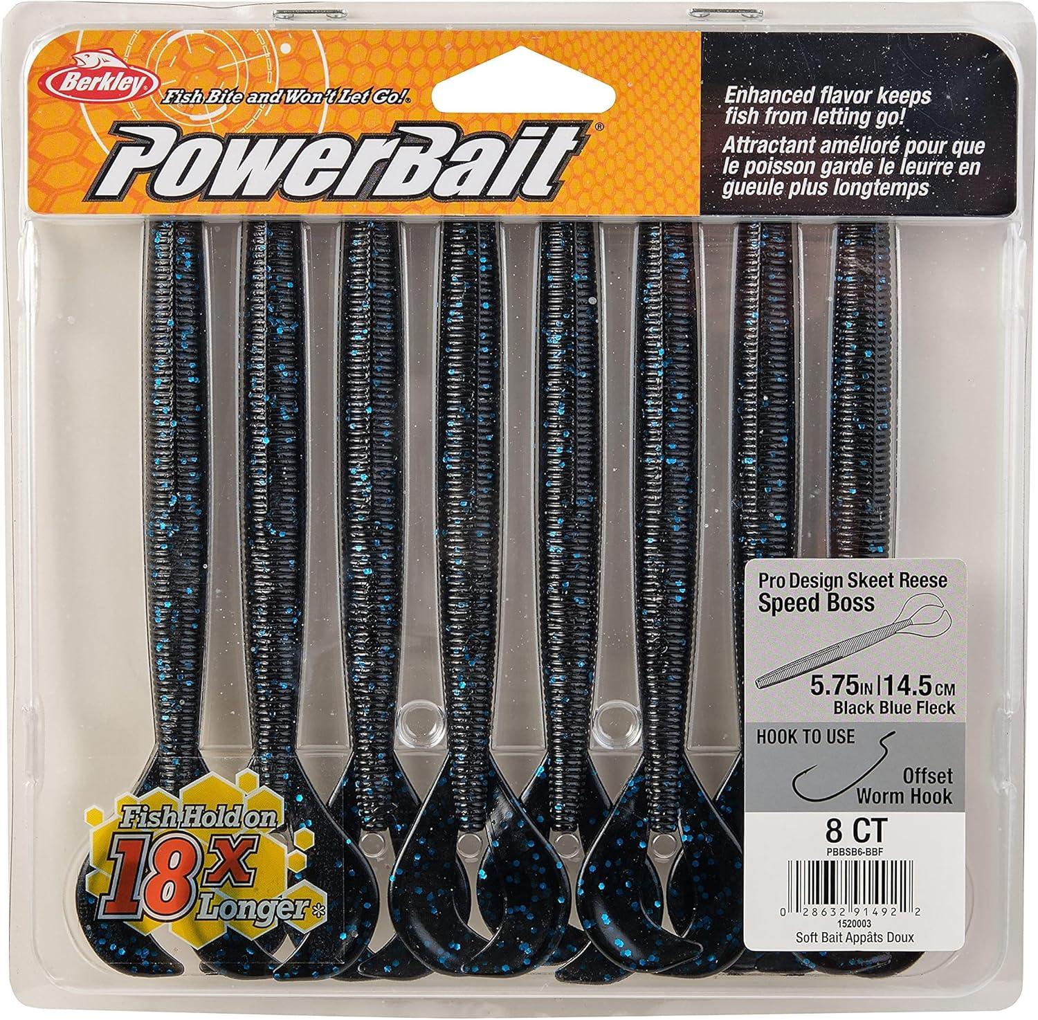 imageBerkley PowerBait Speed Boss Fishing Soft BaitBlack Blue Fleck