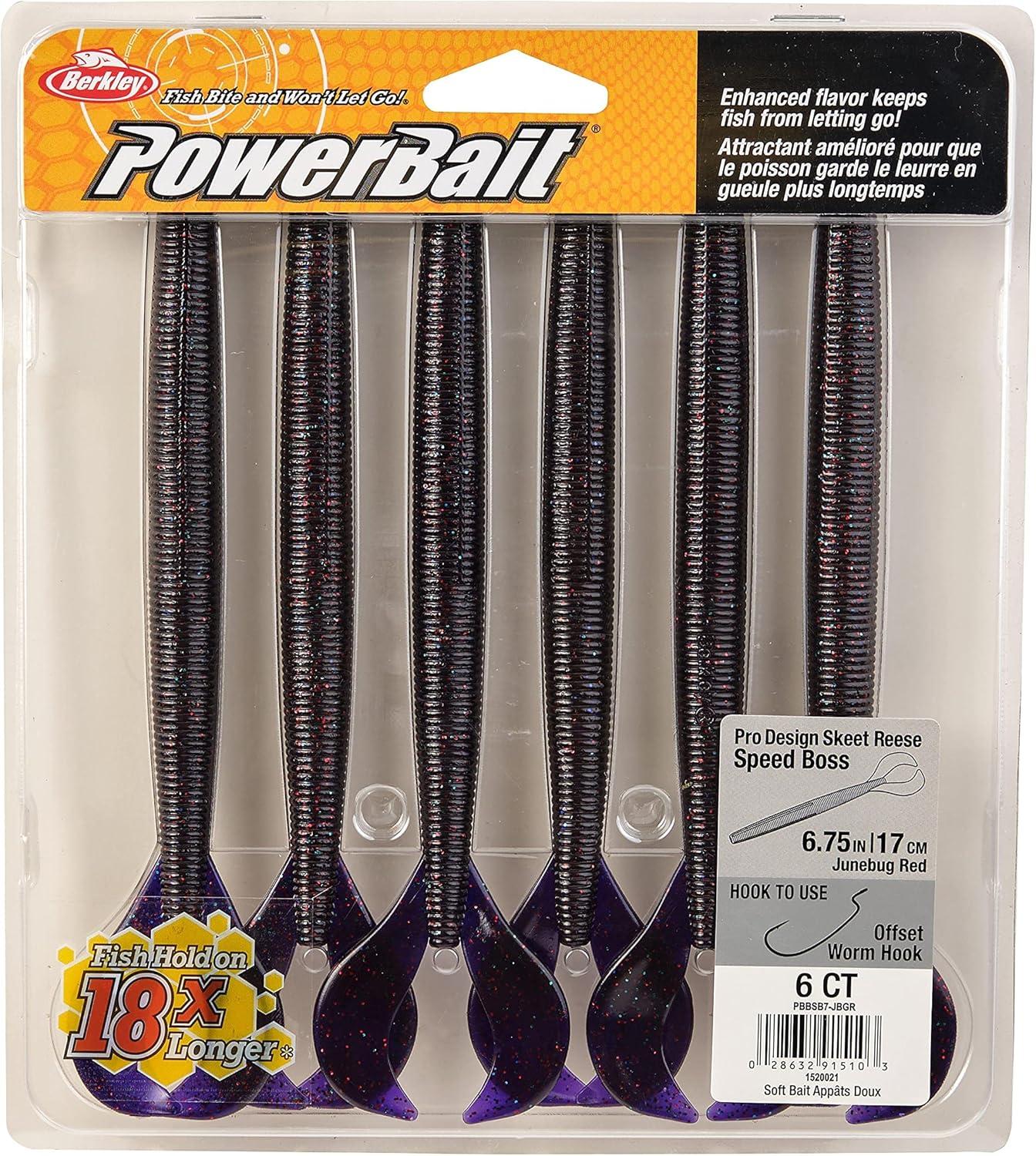 imageBerkley PowerBait Speed Boss Fishing Soft BaitJunebug Red