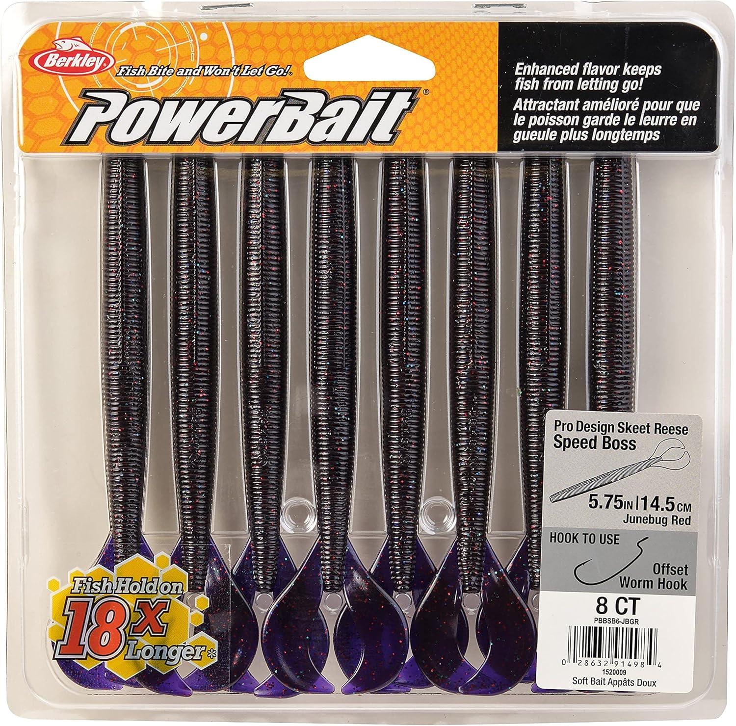 imageBerkley PowerBait Speed Boss Fishing Soft BaitJunebug Red