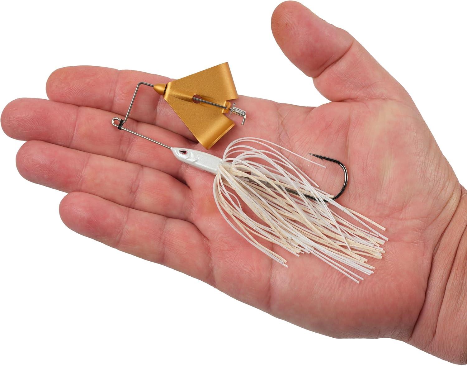 imageBerkley Skirted Riveter Fishing BuzzbaitsWhite Gold