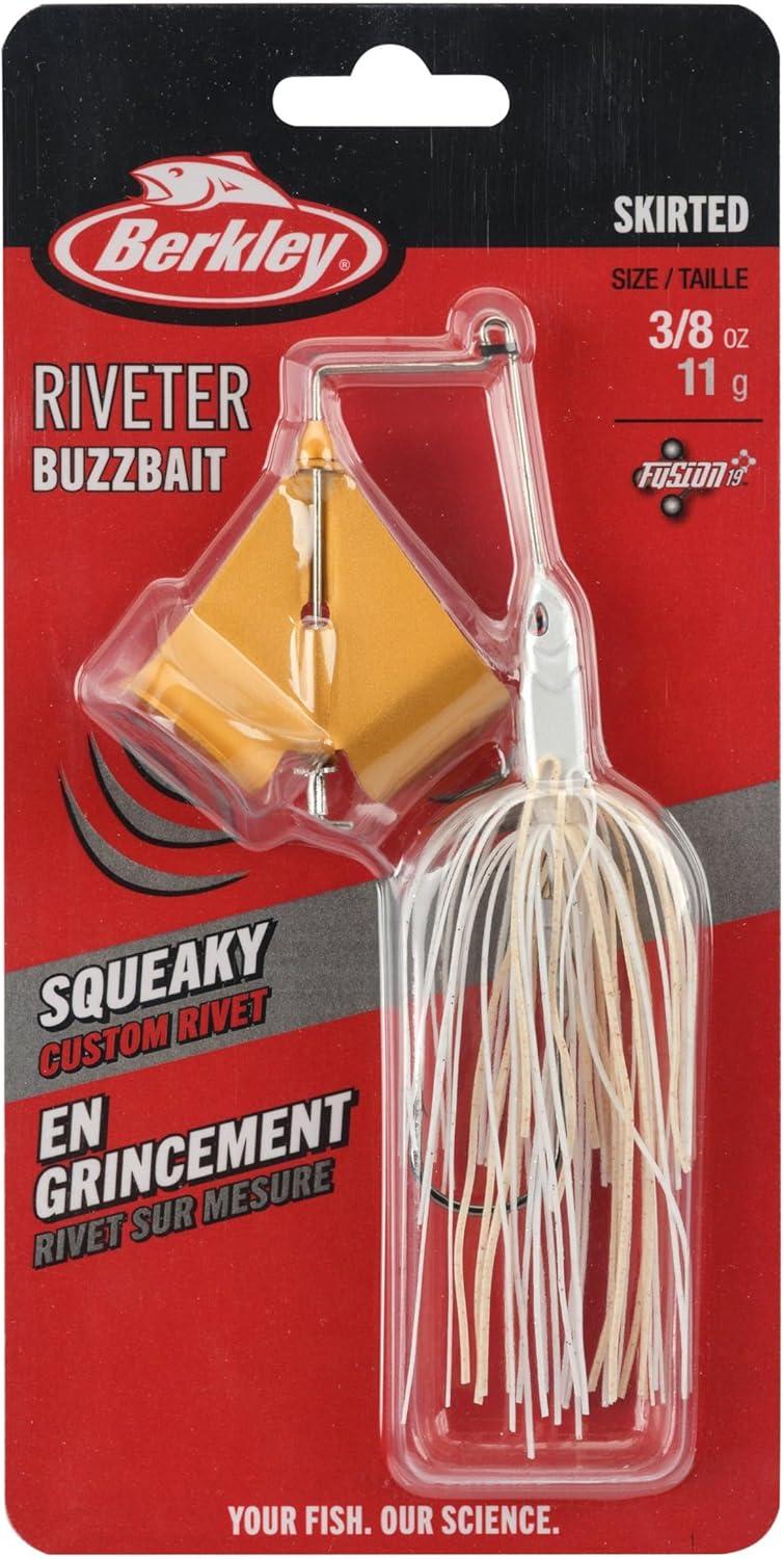 imageBerkley Skirted Riveter Fishing BuzzbaitsWhite Gold