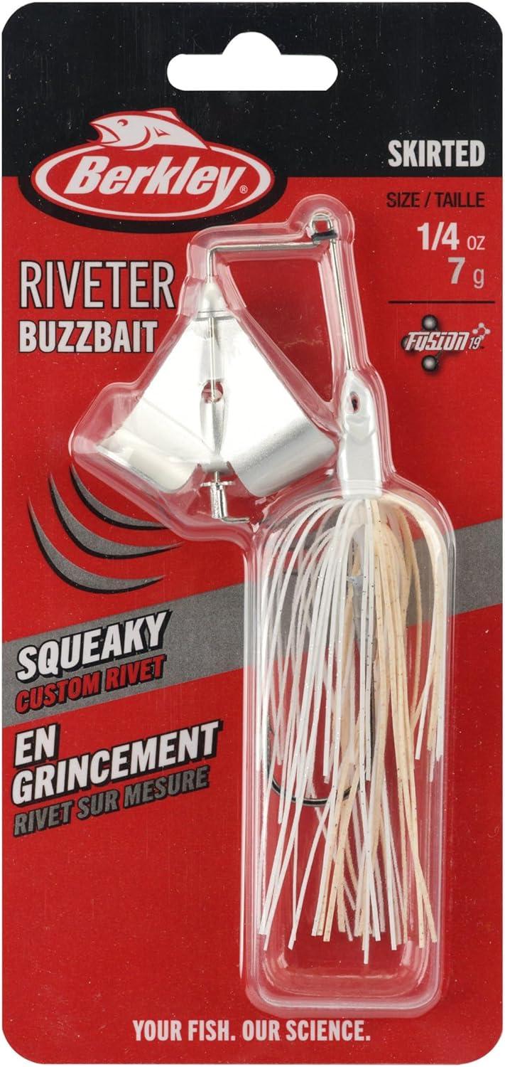 imageBerkley Skirted Riveter Fishing BuzzbaitsWhite Silver