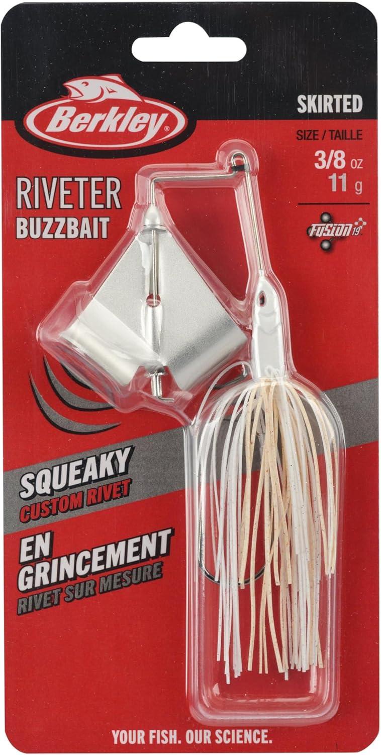imageBerkley Skirted Riveter Fishing BuzzbaitsWhite Silver
