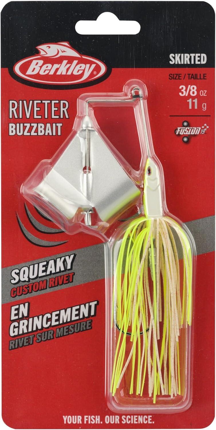 imageBerkley Skirted Riveter Fishing BuzzbaitsWhite Chartreuse