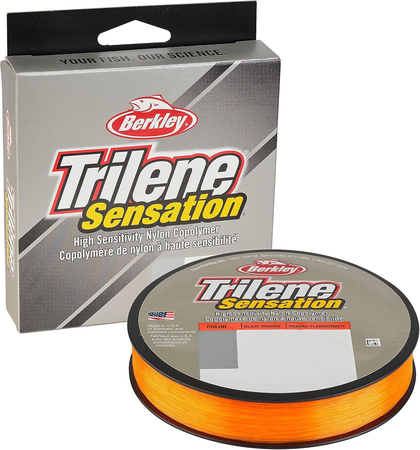 imageBerkley Trilene Sensation Blaze Orange 4lb 18kg Monofilament Fishing Line Suitable for Freshwater Environments