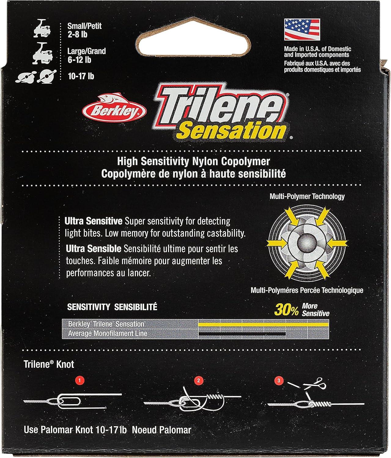 imageBerkley Trilene Sensation Clear 8lb 36kg Monofilament Fishing Line Suitable for Freshwater Environments