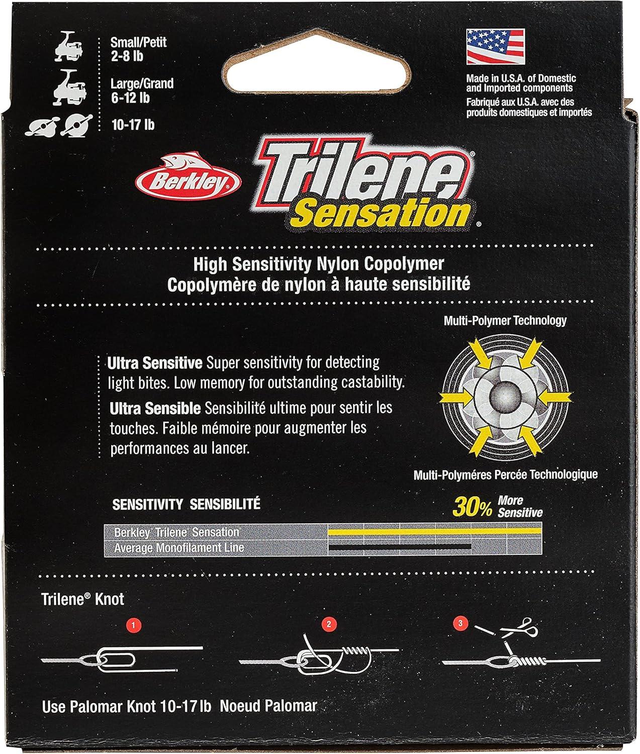 imageBerkley Trilene Sensation LowVis Green 2lb 09kg Monofilament Fishing Line Suitable for Freshwater Environments