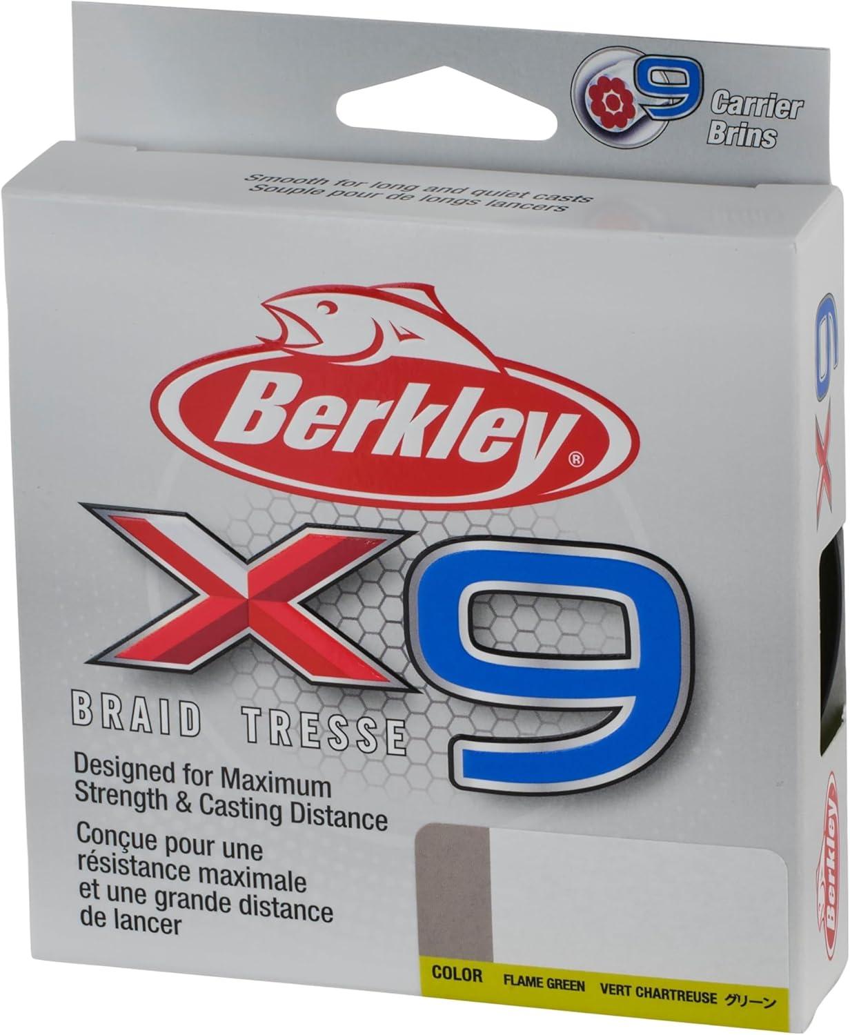 imageBerkley x9 Braid Fishing LineFlame Green