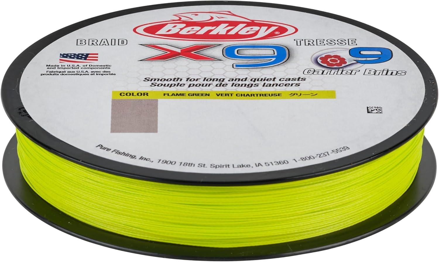imageBerkley x9 Braid Fishing LineFlame Green