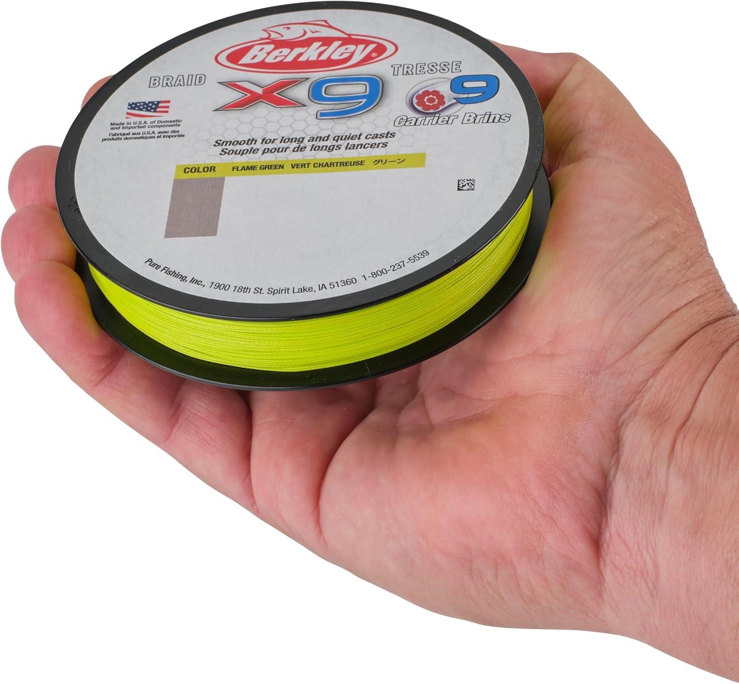 imageBerkley x9 Braid Fishing LineFlame Green