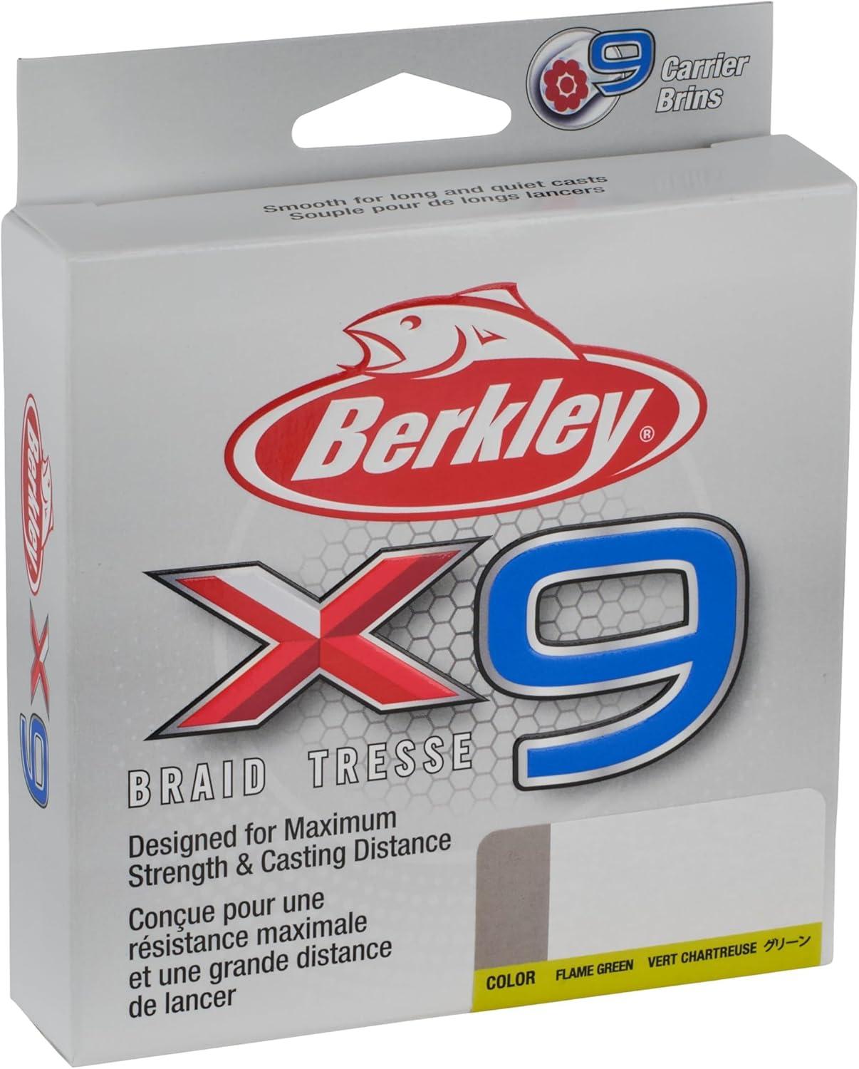 imageBerkley x9 Braid Fishing LineFlame Green