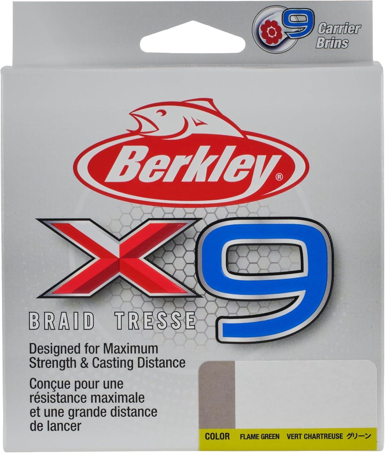 imageBerkley x9 Braid Fishing LineFlame Green