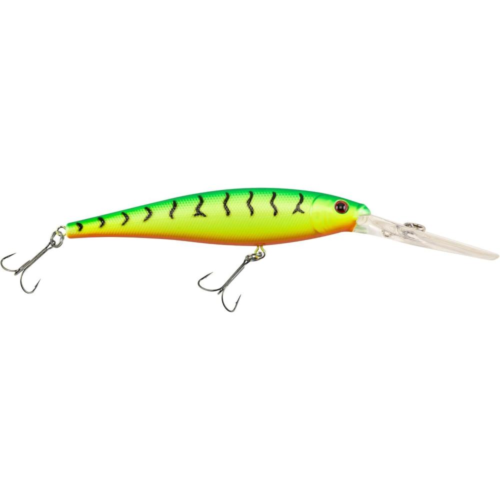 imageBerkley Flicker Minnow Fishing Lure Firetiger 12 oz 4 12in 11cm Crankbaits Realistic Minnow Profile Sharp Dive Curve Gets to Fish Quickly Equipped with Fusion19 Hook