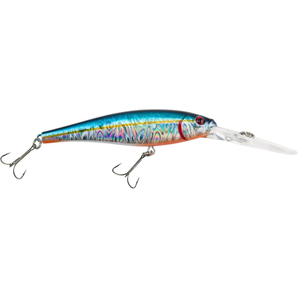 imageBerkley Flicker Minnow Fishing Lure Slick Blue Alewife 12 oz 4 12in 11cm Crankbaits Realistic Minnow Profile Sharp Dive Curve Gets to Fish Quickly Equipped with Fusion19 Hook