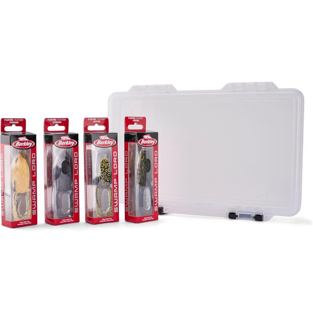 imageBerkley Froggin Haul of Fame Fishing Lure Kit Assorted Colors Hollow Belly Frogs Plano Stowaway Included Top Colors in Both The Popping and Standard Swamp Lords Included