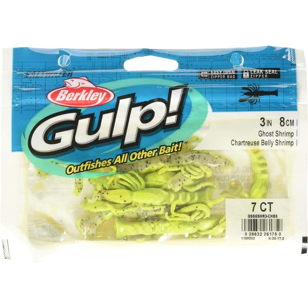 imageBerkley Gulp Ghost Shrimp Chartreuse Belly 3Inch