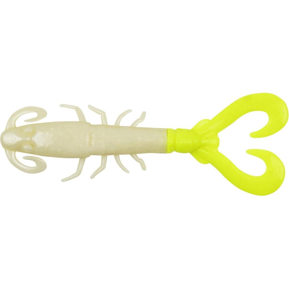 imageBerkley Gulp Mantis Shrimp Pearl WhiteChartreuse 3quot