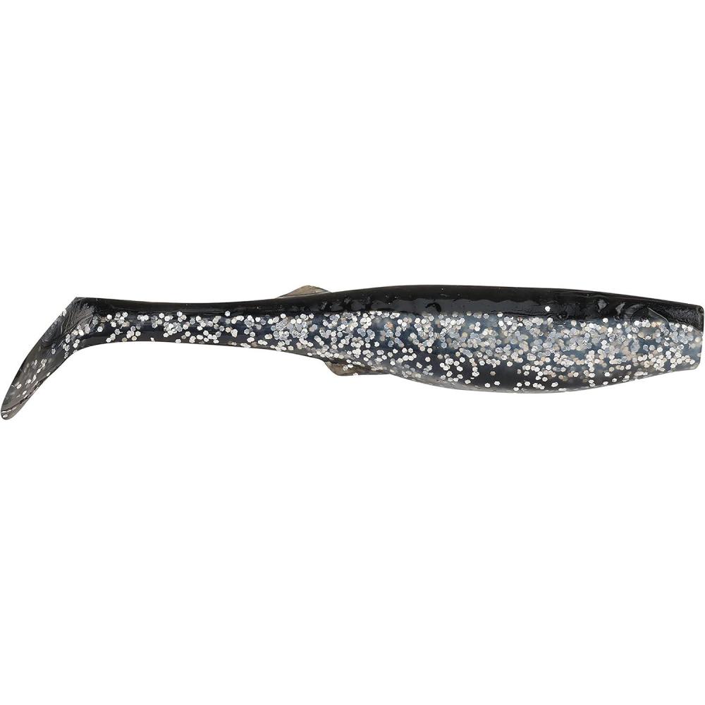 imageBerkley Gulp Paddleshad Fishing Soft BaitBlack Silver