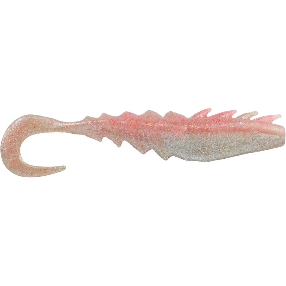 imageBerkley Gulp Saltwater Nemesis Prawn Curl TailFlamingo Chrome
