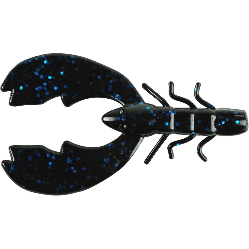imageBerkley PowerBait Chigger CrawBlack Blue Fleck3quot 10 Count