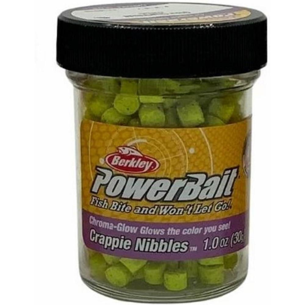 imageBerkley PowerBait Crappie Nibbles Dough Fishing BaitGlowChartreuse