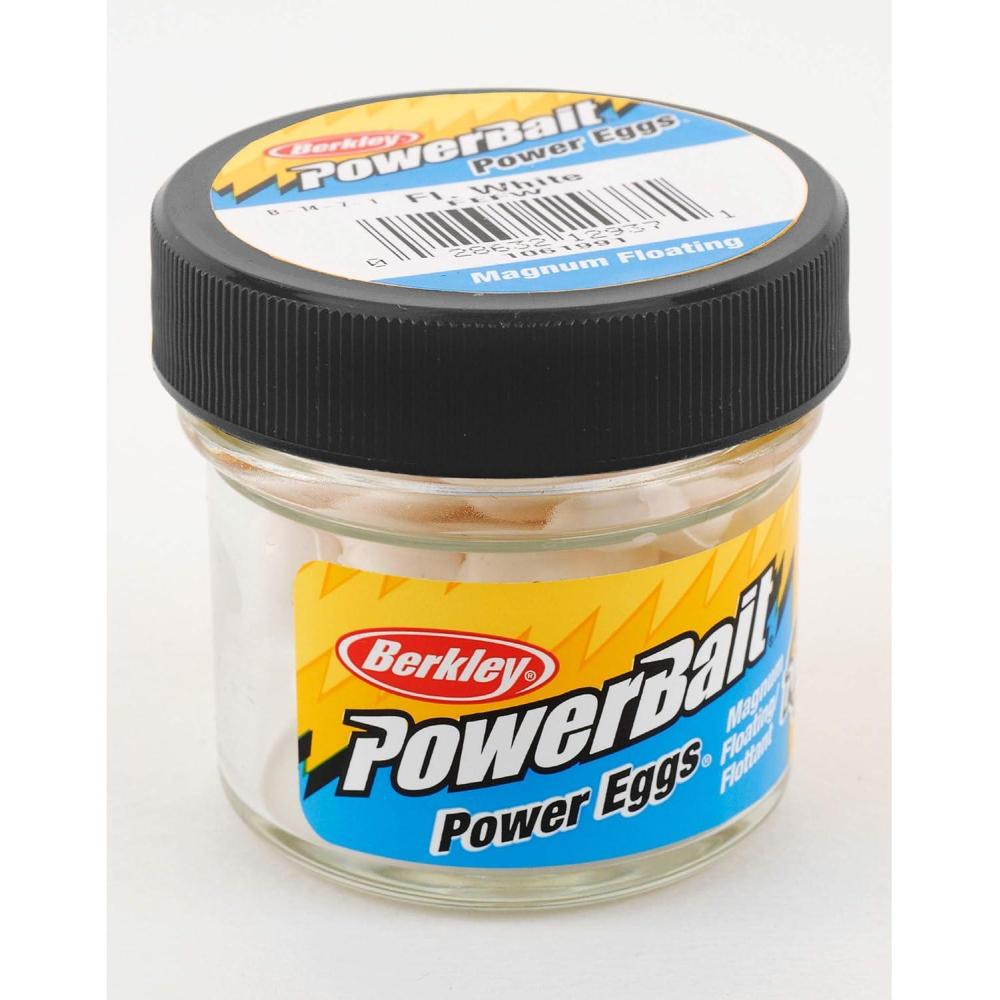imageBerkley PowerBait Power Eggs Floating Magnum Fishing Soft BaitFluorescent White  Original Scent