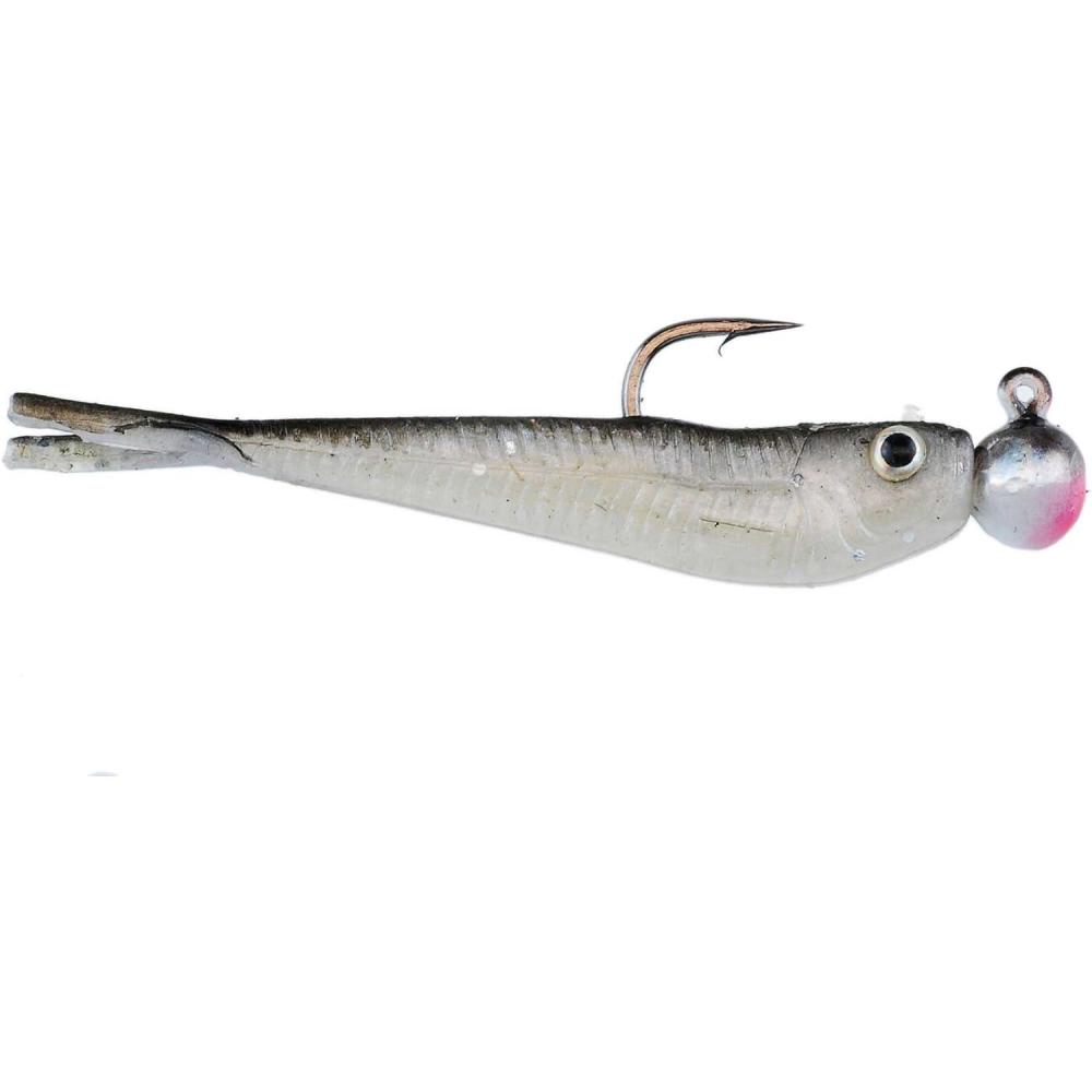 imageBerkley PowerBait Power Minnow Fishing Bait Black Shad 3in 8cm Irresistible Scent ampamp Flavor Realistic Action Split Tail Design Ideal for Bass Walleye Trout Panfish Species and More