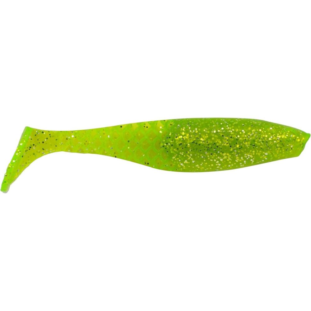 imageBerkley PowerBait Saltwater Paddlin PowerStinger Fishing Soft BaitChartreuse Silver Flash