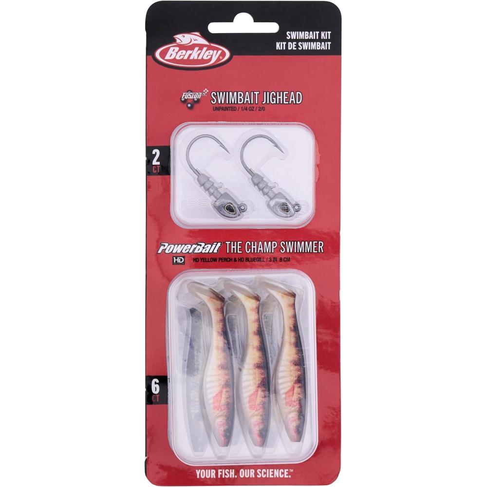 imageBerkley PowerBait The Champ Swimmer Fishing Soft BaitAssorted  HD Yellow Perch  HD HD Bluegill