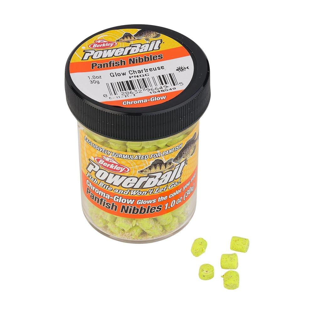 imageBerkley Powerbait ChromaGlow Panfish Nibbles Fishing Soft BaitGlowChartreuse