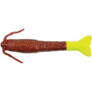 Berkley Gulp! Shrimp Saltwater Fishing Soft Bait(Root Beer Gold/Chartreuse)