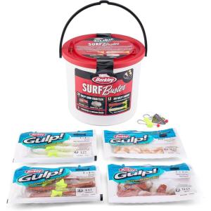 Berkley Gulp! Shrimp Saltwater Fishing Soft Bait(Surf Buster Variety Kit)