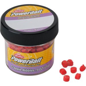 Berkley PowerBait Crappie Nibbles Dough Fishing Bait(Fluorescent Red)