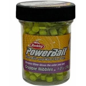 Berkley PowerBait Crappie Nibbles Dough Fishing Bait(Glow/Chartreuse)