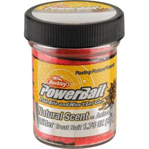 Berkley PowerBait Natural Glitter Trout Fishing Dough Bait(Black/Fluorescent Red – Aniseed Scent)