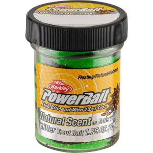 Berkley PowerBait Natural Glitter Trout Fishing Dough Bait(Spring Green/Black – Aniseed Scent)