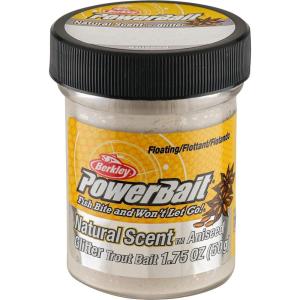 Berkley PowerBait Natural Glitter Trout Fishing Dough Bait(White – Aniseed Scent)