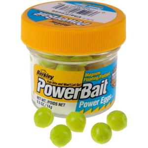 Berkley PowerBait Power Eggs Floating Magnum Fishing Soft Bait(Chartreuse – Original Scent)