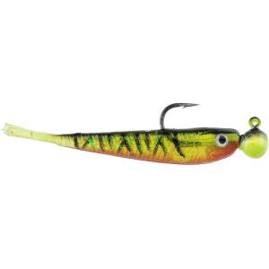Berkley PowerBait Power Minnow Fishing Bait, Firetiger, 2in | 5cm, Irresistible Scent & Flavor, Realistic Action, Split Tail Design, Ideal for Bass, Walleye, Trout, Panfish Species and More