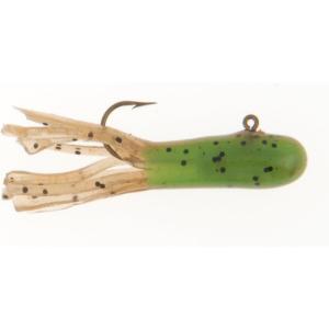 Berkley PowerBait Pre-Rigged Atomic Tubes Fishing Soft Bait(Dark Green Pearl/Black Pepper)